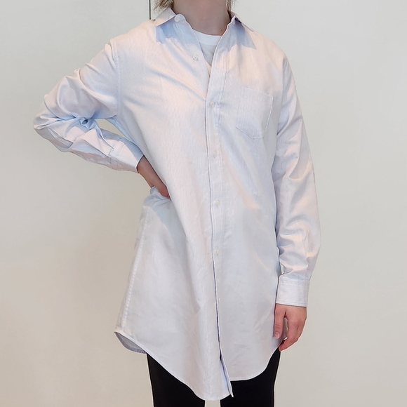 Eileen M Custom Striped Button Down Tunic - Picture 2 of 9